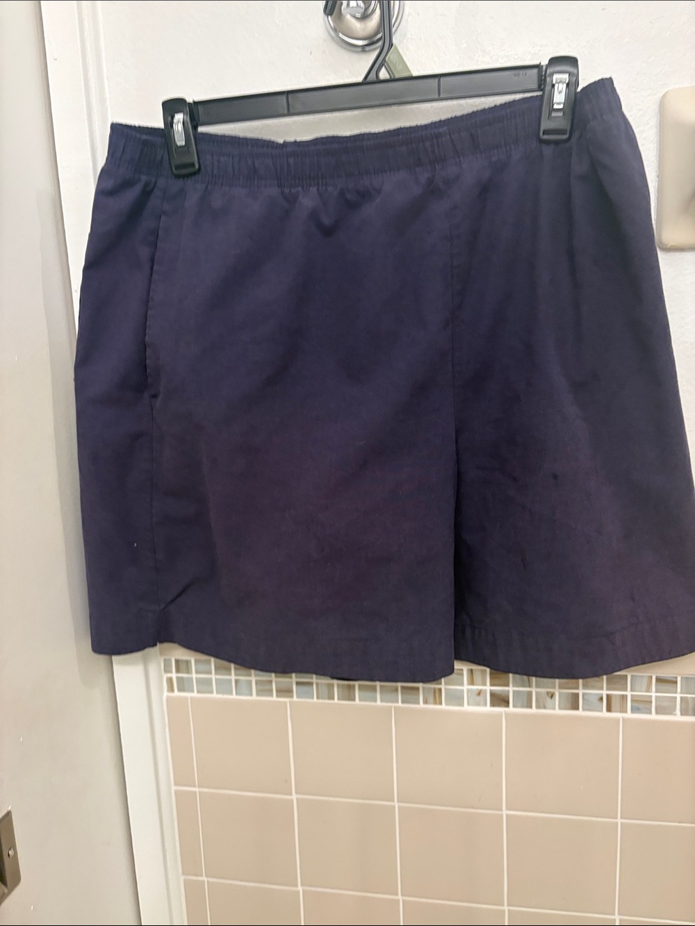 Classic Elements Navy Elastic-Waist Bermudas